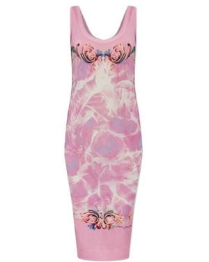 Versace Jeans Couture Couture Baroque Print Bodycon Dress - Pink