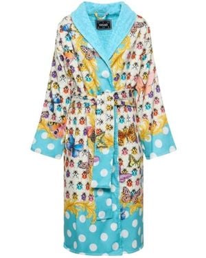 Versace Printed Bathrobe - Blue