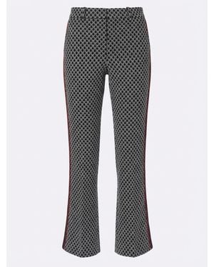 Gucci Gg-Print Cropped Flared Pants - Gray