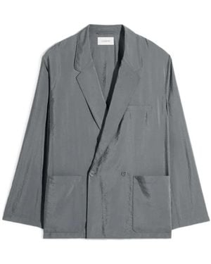 Lemaire Double-Breasted Long-Sleeved Jacket - Gray