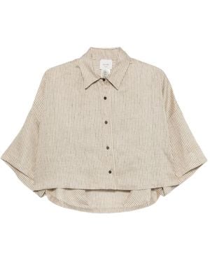 Alysi Striped Blouse - Natural