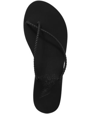 Ancient Greek Sandals Adrahti Woven Slippers - Black