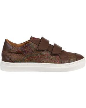 Etro Paisley-Print Sneakers - Brown