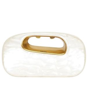 Cult Gaia Amara Clutch - White