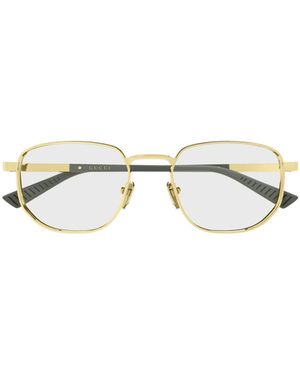 Gucci Eyewear Panthos Frame Glasses - White