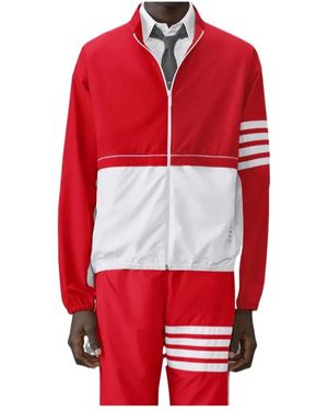 Thom Browne Bar Ripstop Windbreaker - Red