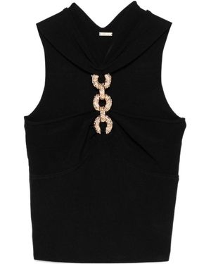 Cult Gaia Chris Chain-Link Top - Black