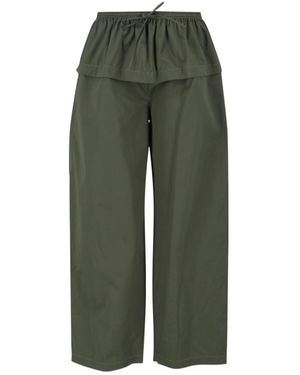 Alaïa Alaïa Peplum Detailed Pants - Green