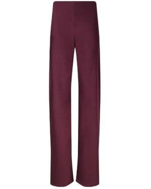 Veronica Beard Satin Wide-Leg Pants - Purple