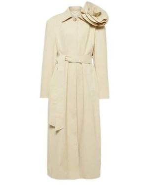 Magda Butrym Floral Coat - Natural