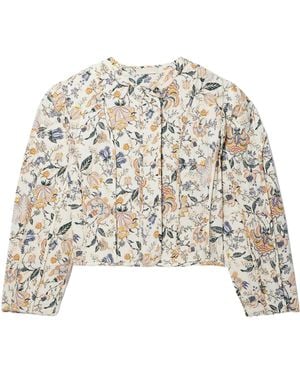 Ulla Johnson Quilted Floral Print Jacket - Natural