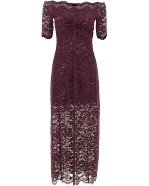 Rabanne Short-Sleeved Dress - Purple