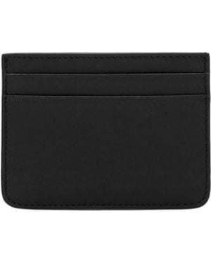 Ami Paris Cowhide Leather Card Holder With Ami De Coeur - Black