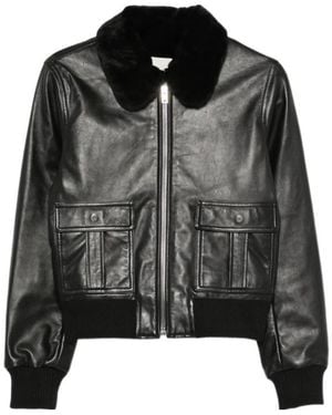 Isabel Marant Long-Sleeved Leather Jacket - Black