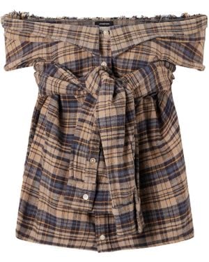 R13 Front Tie Shirt - Black
