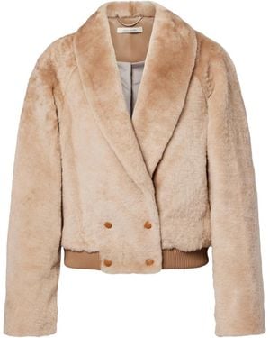 JACQUES WEI Snap-Button Long-Sleeved Casual Jacket - Natural