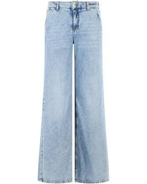 Blumarine Washed Wide-Leg Jeans - Blue