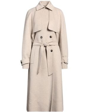 Max Mara Long Single-Breasted Coat - Natural