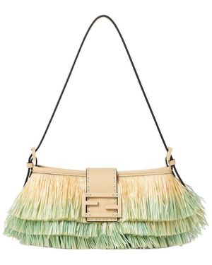 Fendi Baby B. Fringed Gradient Shoulder Bag - Metallic