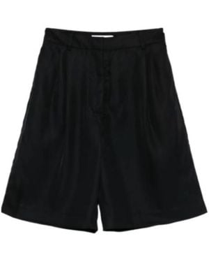 Frankie Shop Marfa Pleated Shorts - Black