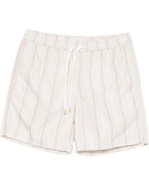 Eleventy Striped Swimming Trunks - White