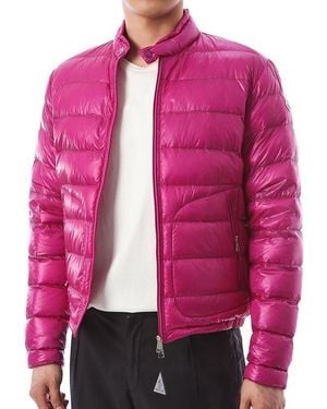 Moncler Acorus Logo Patch Down Jacket - Pink