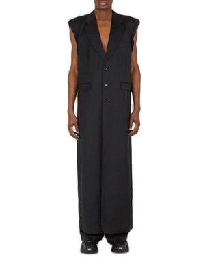 Vetements Sleeveless Single-Breasted Coat - Black