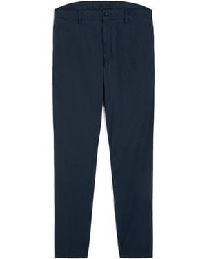 Aspesi Straight-Leg Drawstring Chino Trousers - Blue
