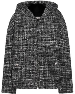 Valentino Zip-Up Tweed Jacket - Black