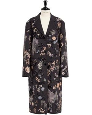 Dior Embroidered Coat - Black