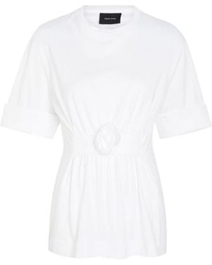 Simone Rocha Floral Decorated T-Shirt - White