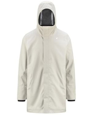 K-Way Hooded Waterproof Hooded Jacket - White