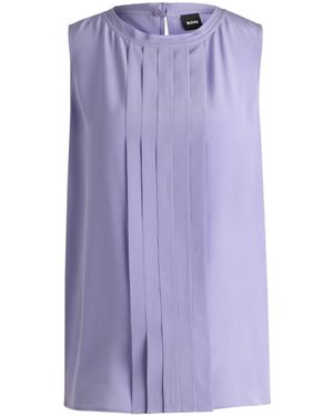 BOSS Sleeveless Solid-Color Top - Purple