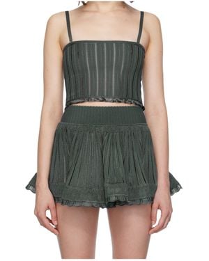 Alaïa Ribbed-Knit Vest - Green