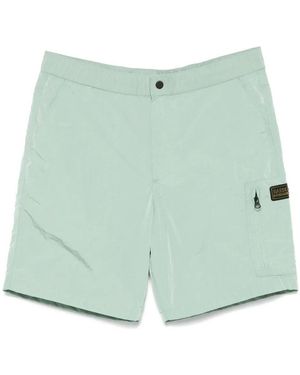 Barbour Raised-Logo Shorts - Green