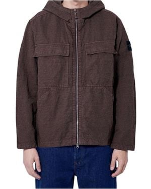 Stone Island Long-Sleeve Casual Jacket - Brown
