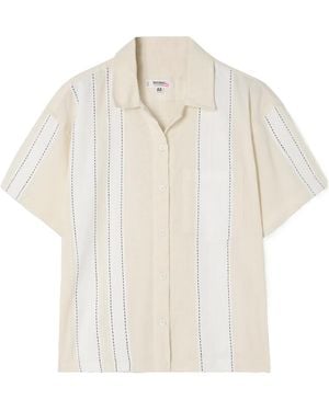 lemlem Striped Cotton-Blend Shirt - White