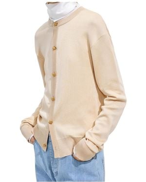 Bottega Veneta Silk Double Knit Cardigan - White