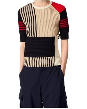 Bottega Veneta Patchwork Detailed Regular Fit Top - Black