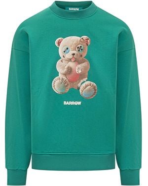 Barrow Teddy Print Sweatshirt - Green