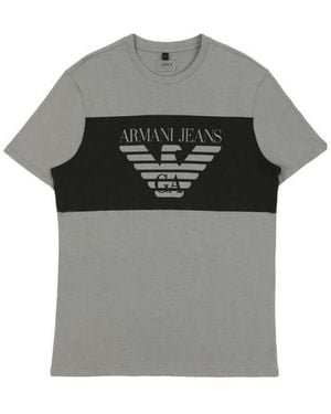 Armani Jeans Round-Necked T-Shirt - Gray