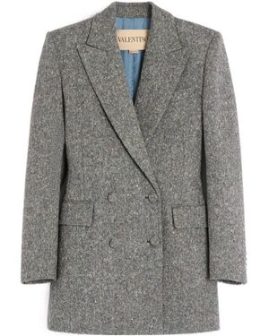 Valentino Long-Sleeved Suit Jacket - Grey