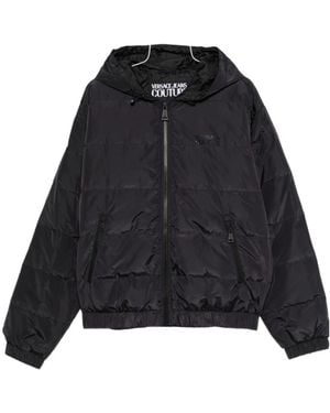 Versace Jeans Couture Quilted Hooded Jacket - Black