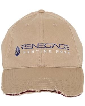 Martine Rose Distressed Baseball Cap - Natural