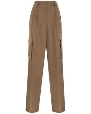 Herno Pleated Casual Pants - Natural