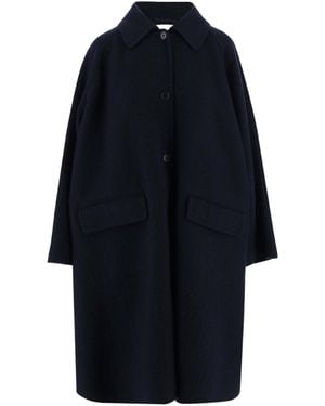 The Row Long-Sleeved Coat - Blue
