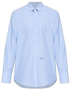 DSquared² Collared Long-Sleeved Shirt - Blue