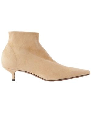 Neous Stiletto Heel Stretch Ankle Boots - Natural