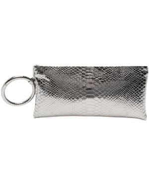 Tom Ford Zip-Top Clutch - Grey