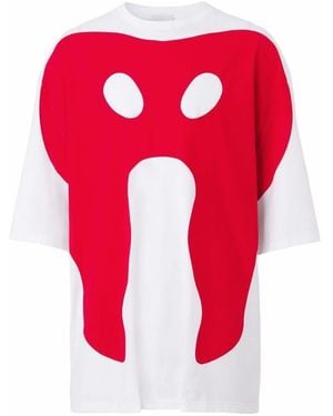 Burberry Monster-Print Short-Sleeved T-Shirt - Red